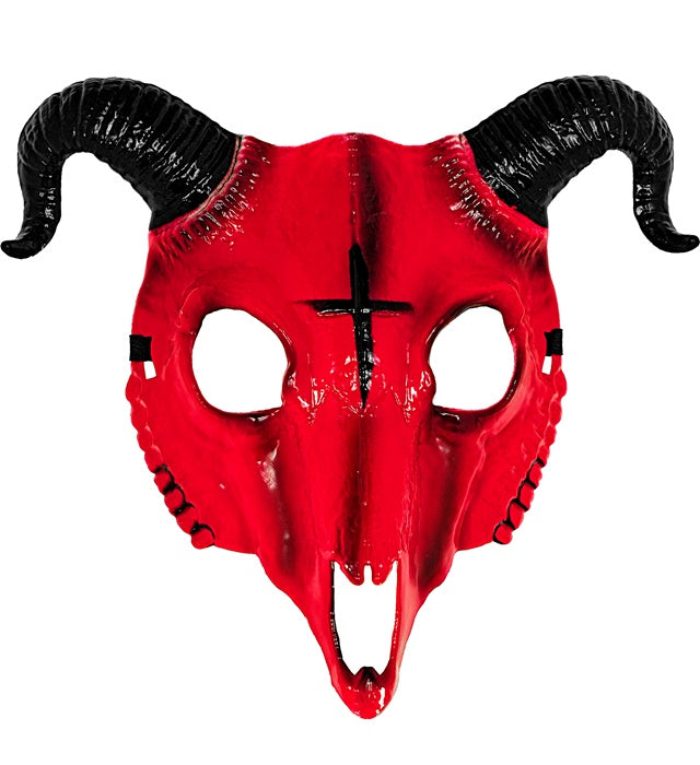 Mask Ram Satanic Hard Plastic Red