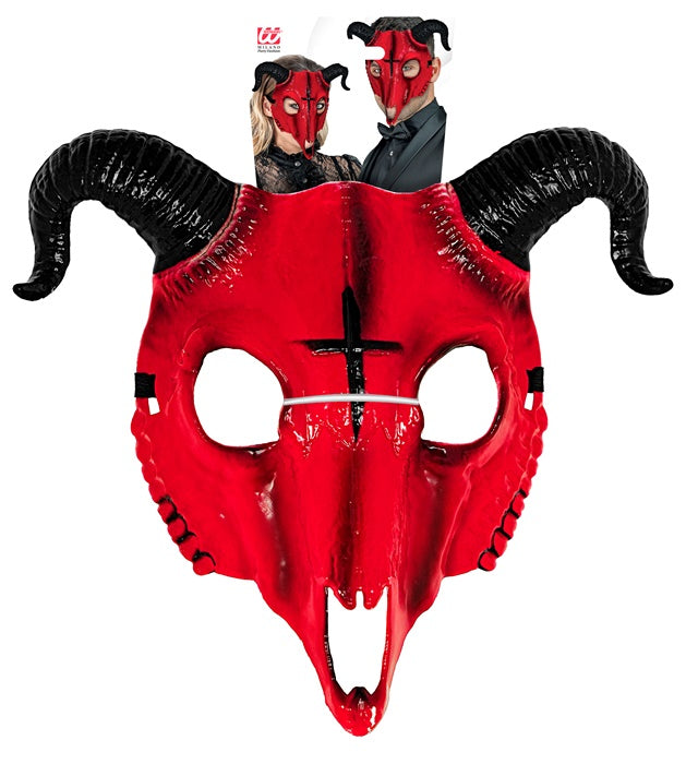 Mask Ram Satanic Hard Plastic Red