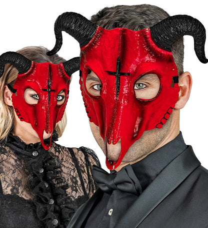 Mask Ram Satanic Hard Plastic Red