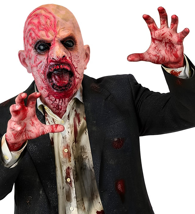 Mask Full Head Neckpiece Zombie Latex 