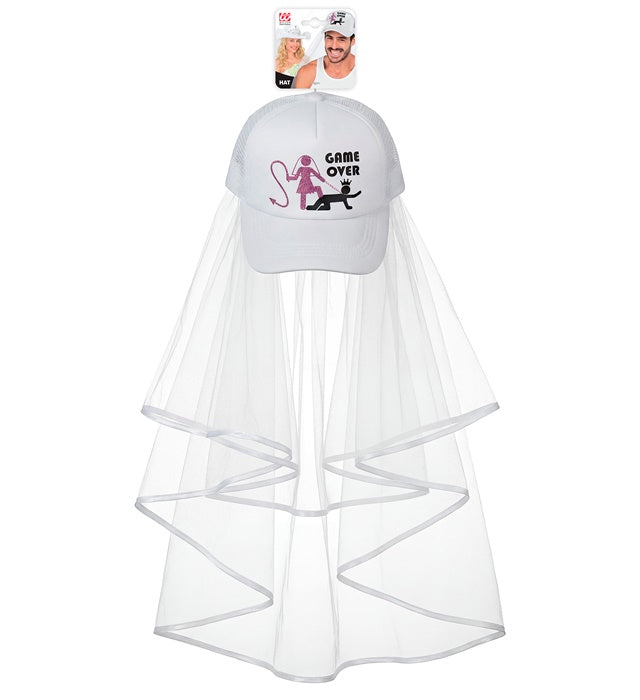Hat Cap With Veil Game Over