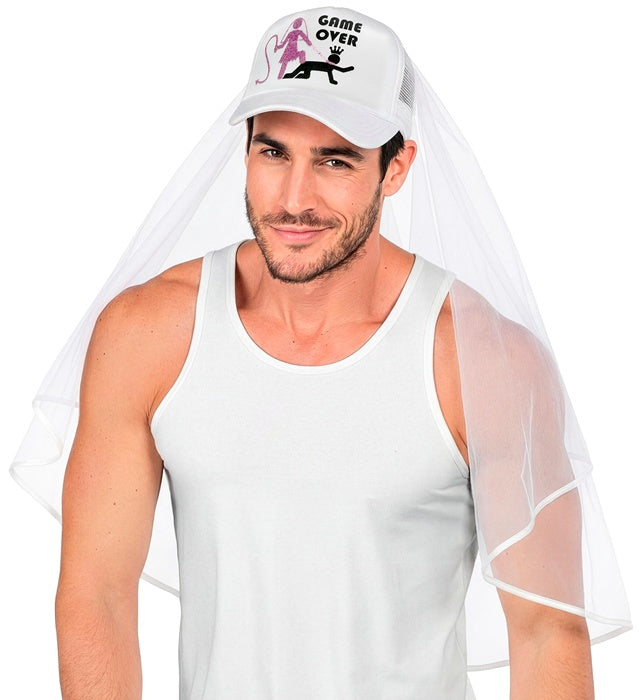 Hat Cap With Veil Game Over