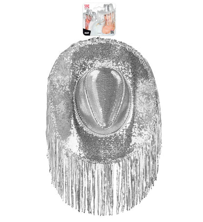 Hat Cowboy Sequin With Strass & Fringes