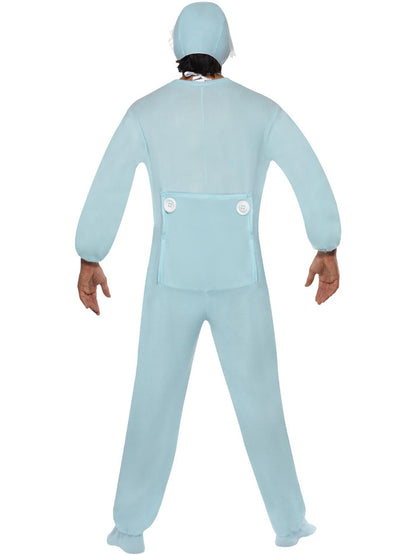 Baby Boy Romper Costume Blue with Fleece Bodysuit Bonnet and Bib 4