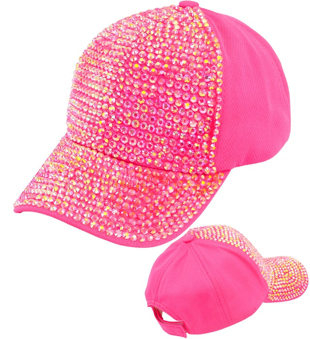 Hat Cap Strass Neon Pink