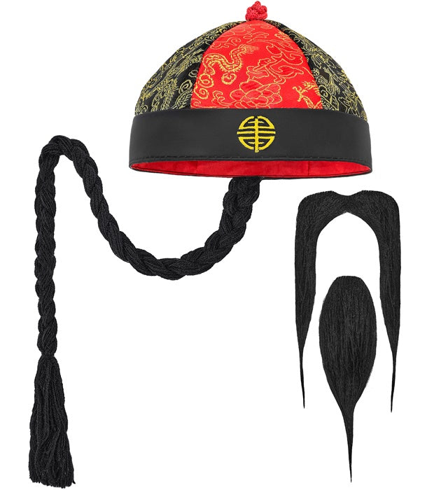 Hat With Moustache & Goatee Chinese