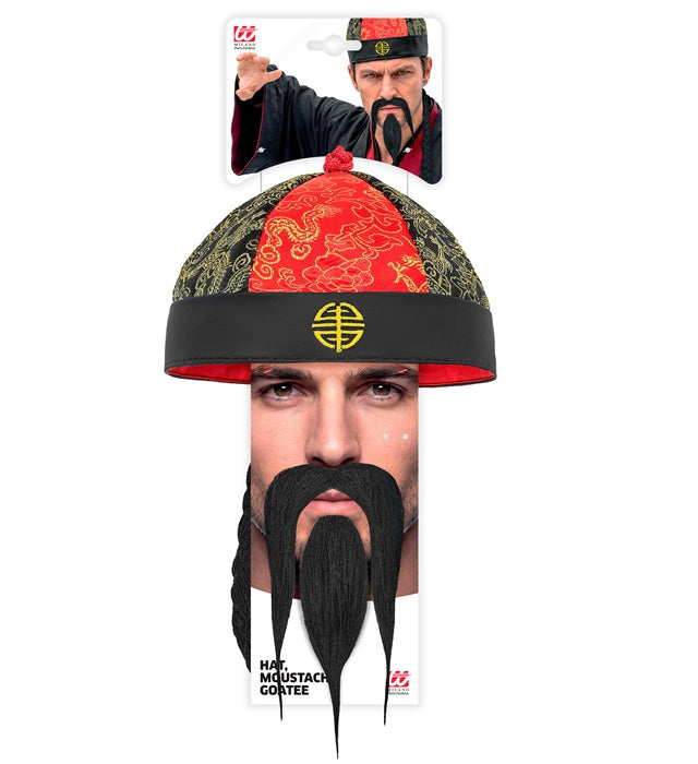 Hat With Moustache & Goatee Chinese