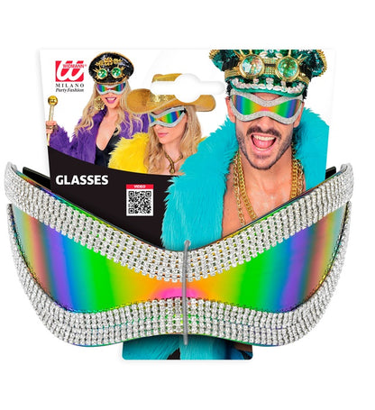 Glasses Strass Oversized Multicolor Lenses
