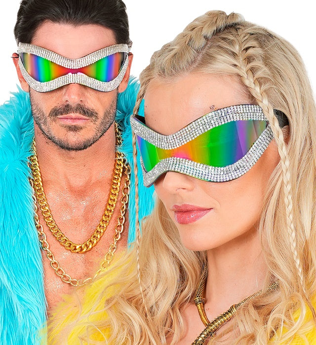 Glasses Strass Oversized Multicolor Lenses
