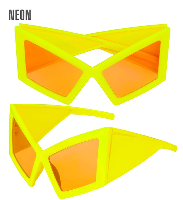 Glasses Oversized Neon Yellow