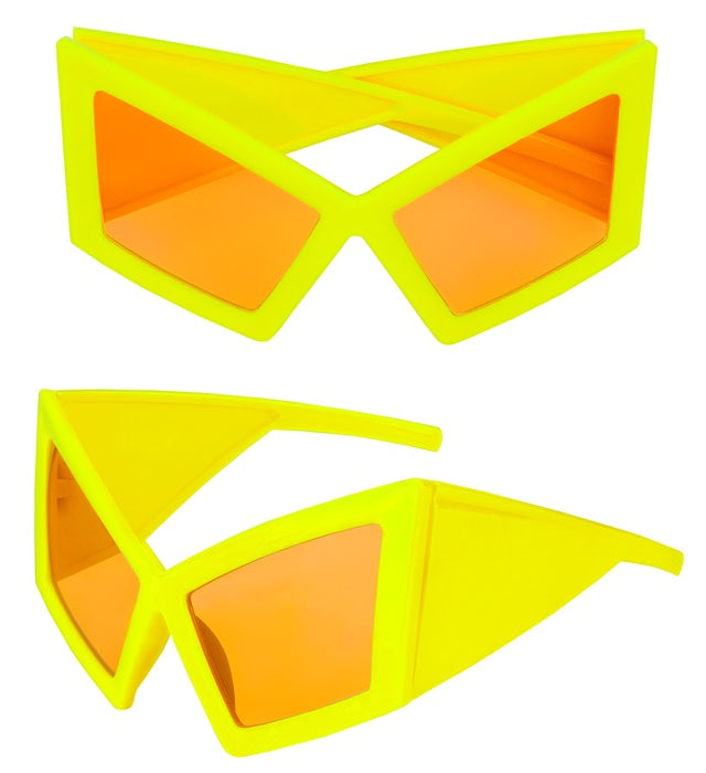 Glasses Oversized Neon Yellow