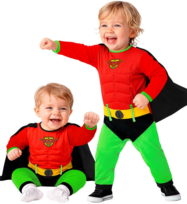 Super Baby  Jumpsuit With Cape 