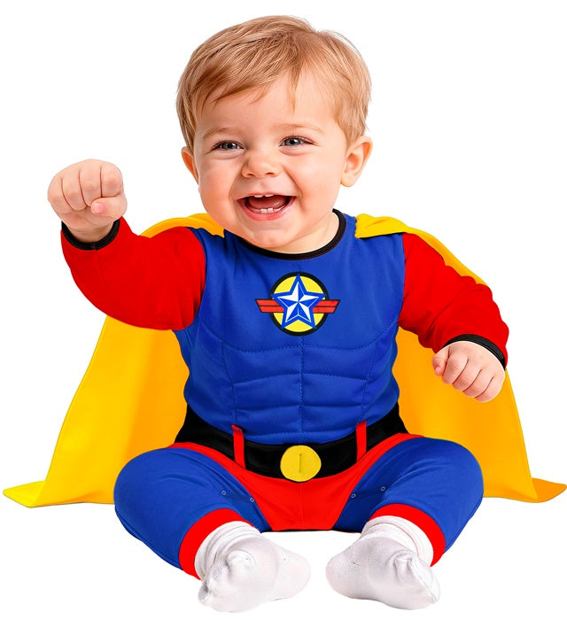 Super Baby  Jumpsuit With Cape 