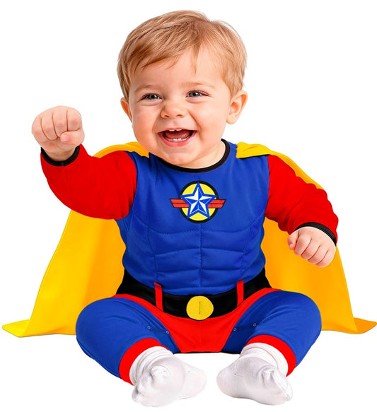 Super Baby  Jumpsuit With Cape 