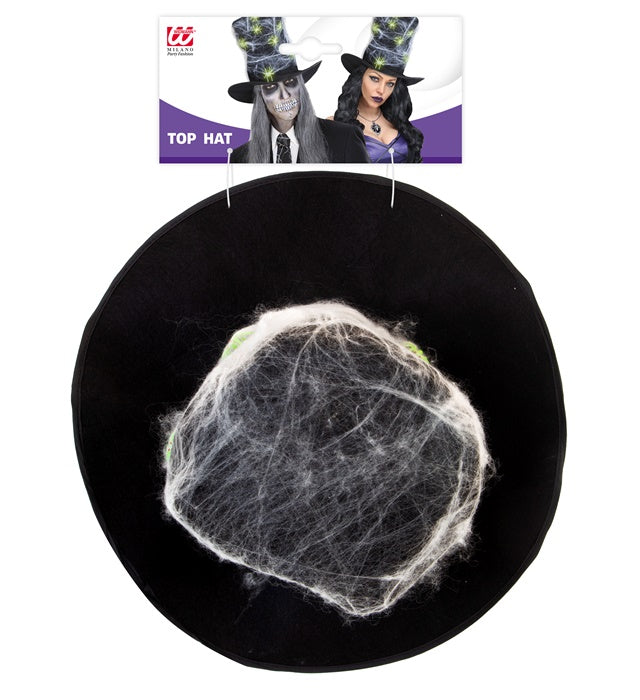 Maxi Top Hat With Spiderweb & Gidspiders 30 Cm