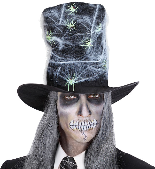 Maxi Top Hat With Spiderweb & Gidspiders 30 Cm