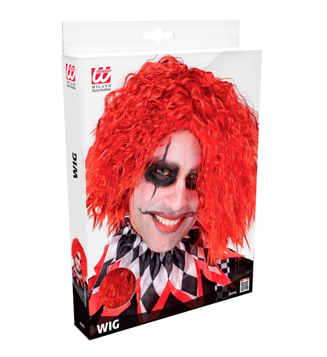 Red Sinsiter Clown Wig In Box