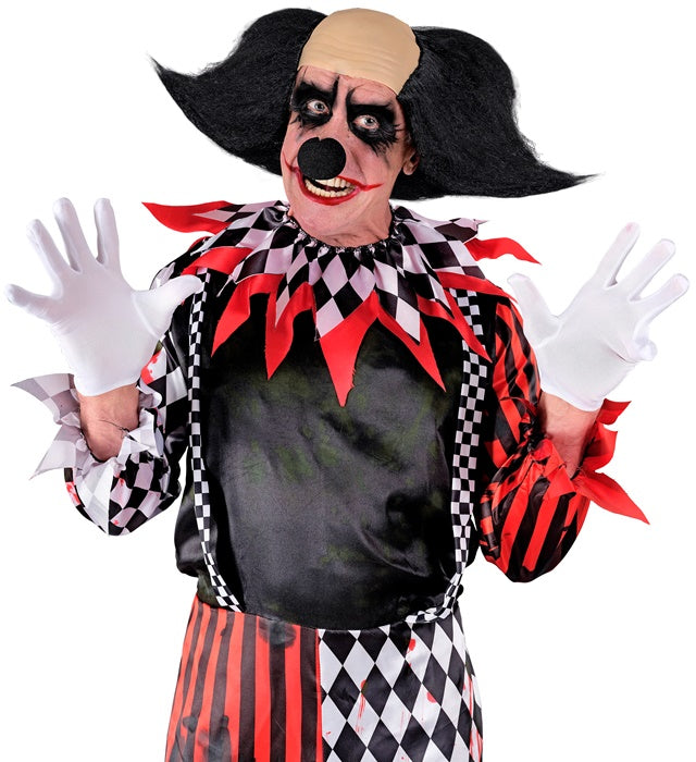 Sinister Clown Headpiece With Black Hair In Box