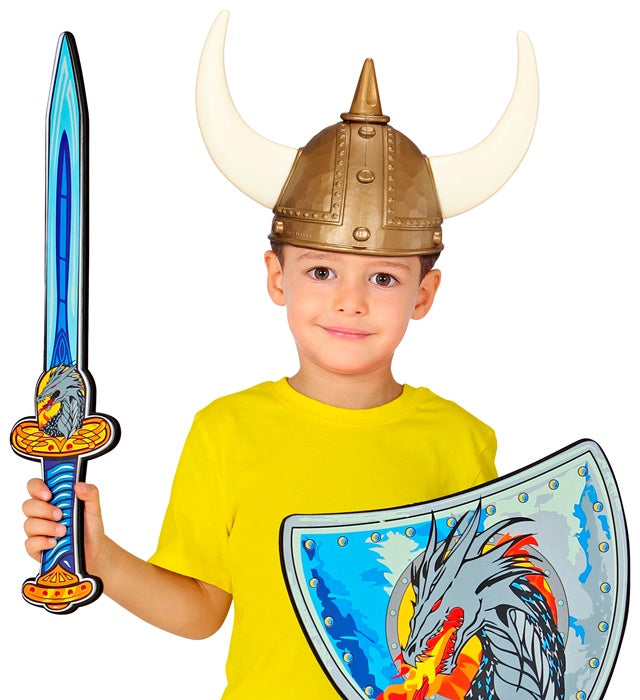 Viking Spiked Helmet Hard Plastic - Child Size