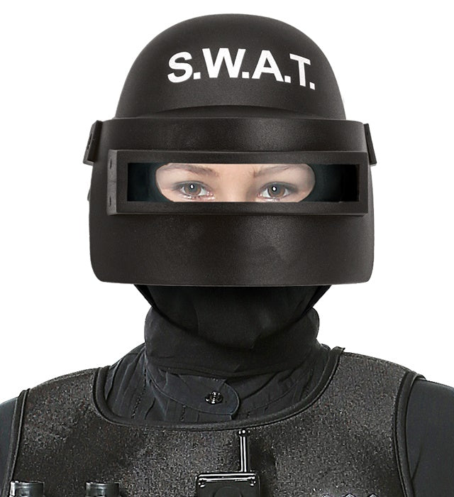 S.W.A.T. Helmet With Visor Hard Plastic - Child Size