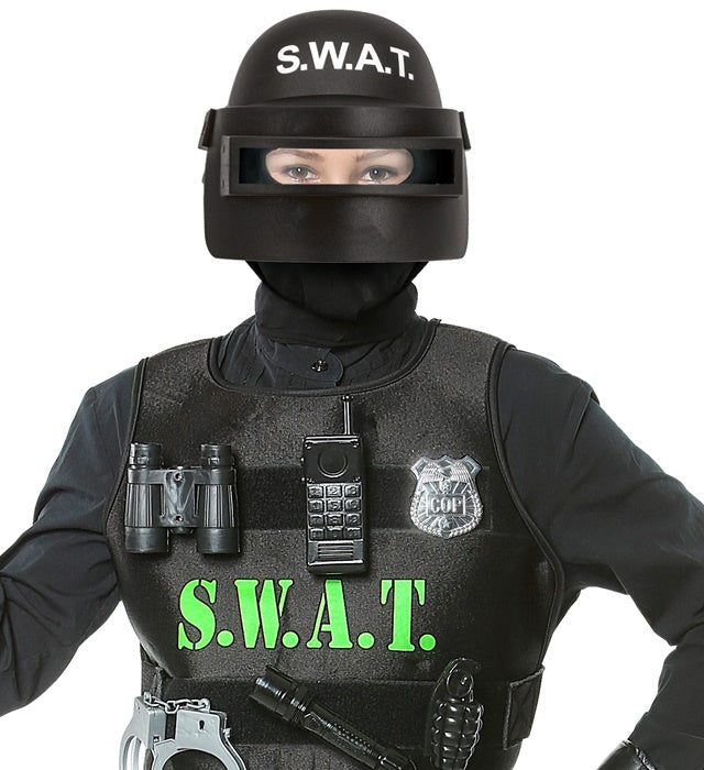 S.W.A.T. Helmet With Visor Hard Plastic - Child Size
