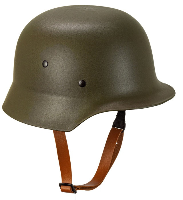 Green Military Helmet Hard Plastic - Adult Size