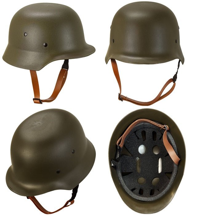 Green Military Helmet Hard Plastic - Adult Size