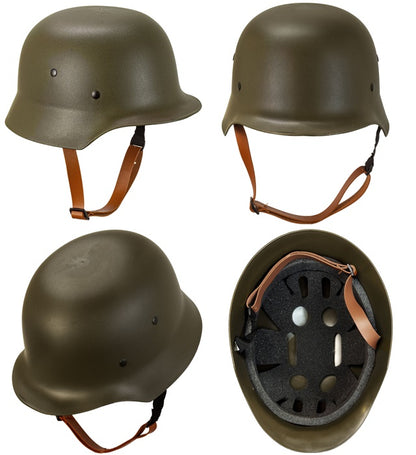 Green Military Helmet Hard Plastic - Adult Size