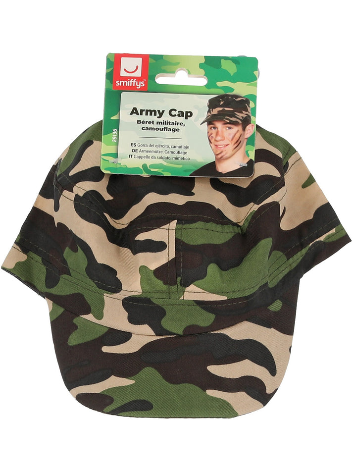 Adult Camouflage Army Cap Military Costume Accessory