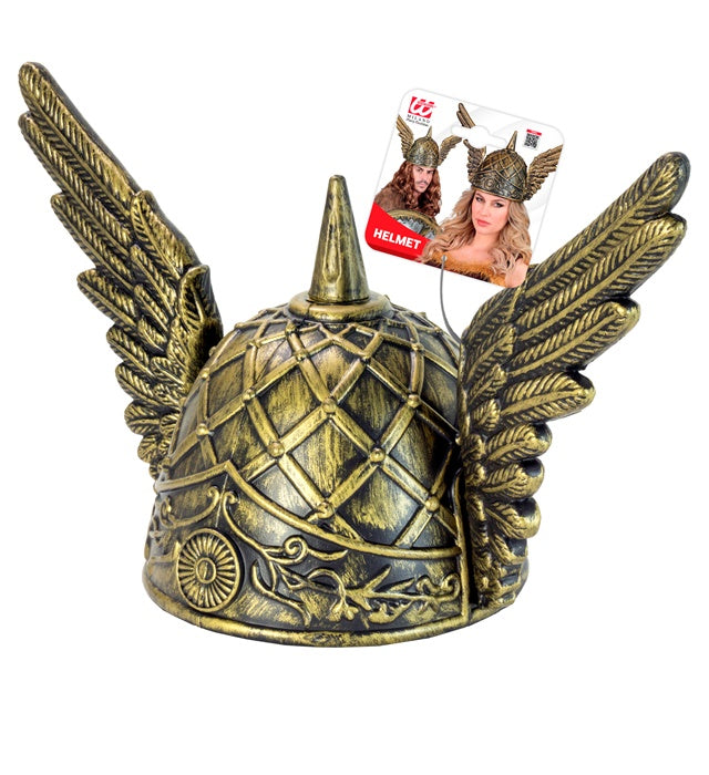 Viking Spiked Helmet With Wings Hard Plastic - Adult Size