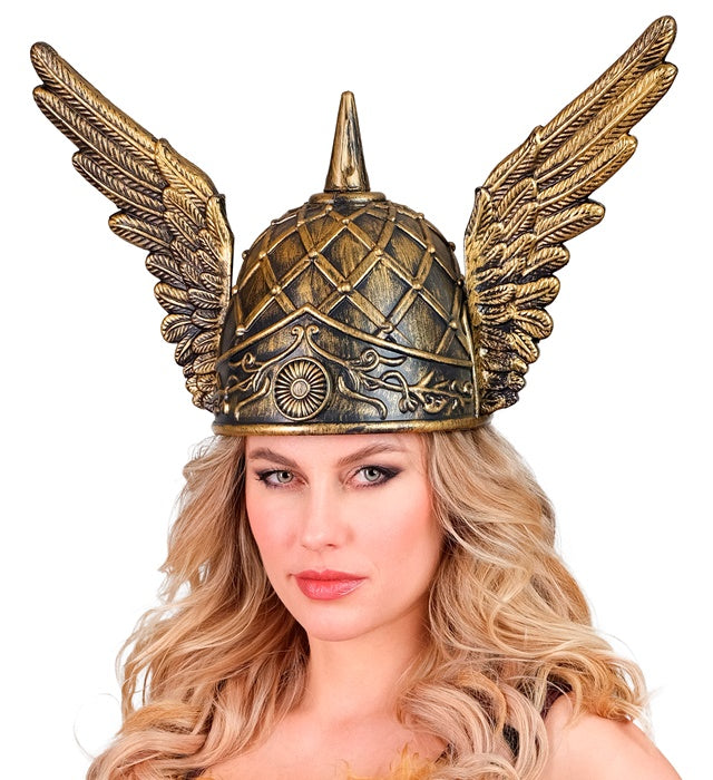 Viking Spiked Helmet With Wings Hard Plastic - Adult Size