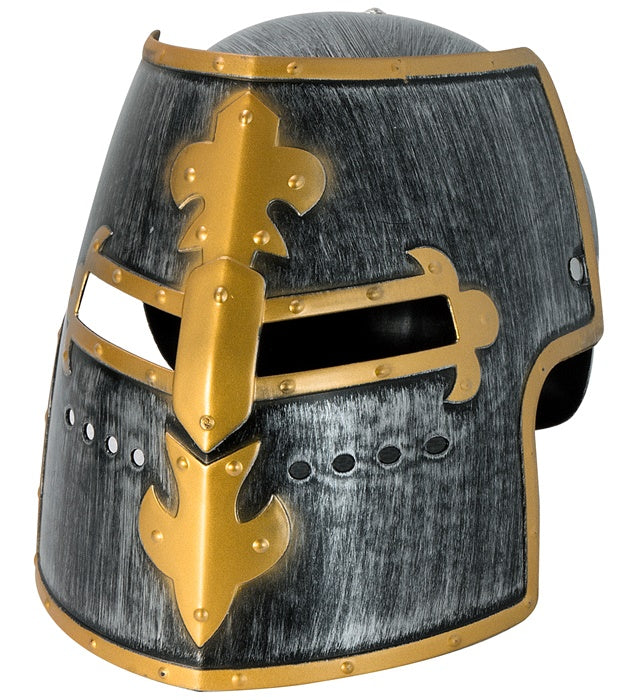 Medieval Knight Helmet With Visor Hard Plastic - Child Size