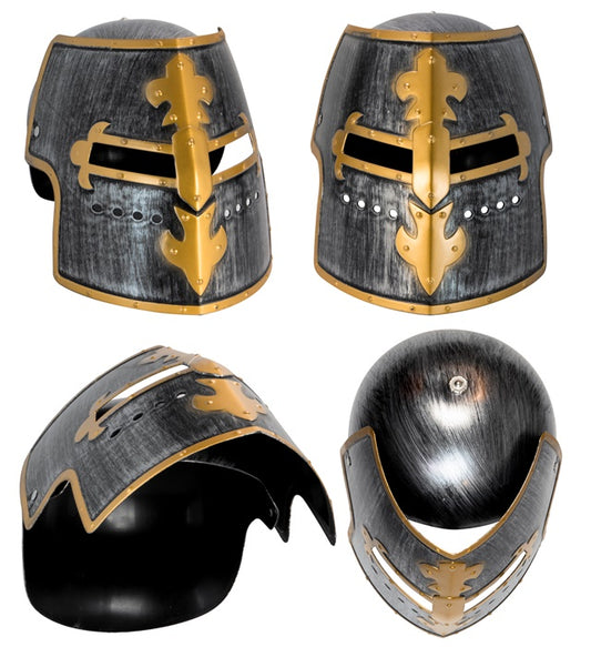 Medieval Knight Helmet With Visor Hard Plastic - Child Size
