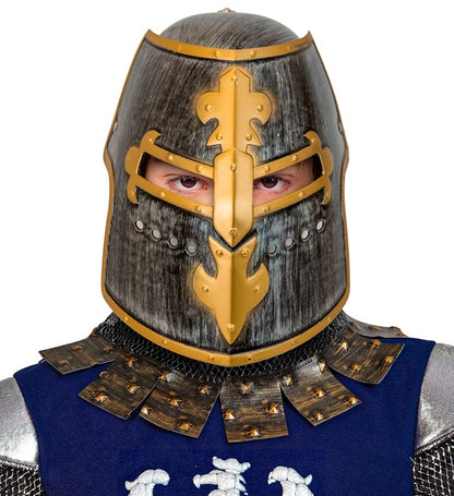 Medieval Knight Helmet With Visor Hard Plastic - Child Size