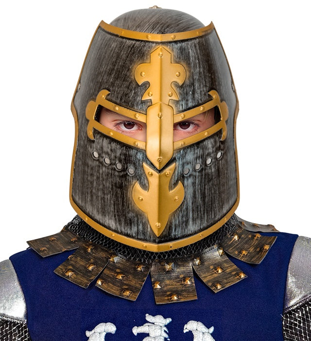 Medieval Knight Helmet With Visor Hard Plastic - Child Size