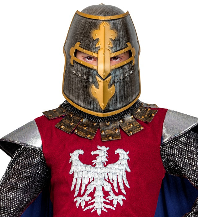 Medieval Knight Helmet With Visor Hard Plastic - Child Size