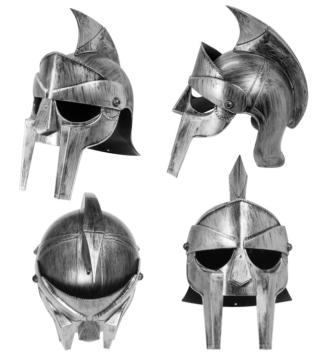 Gladiator Helmet With Visor Hard Plastic - Adult Size