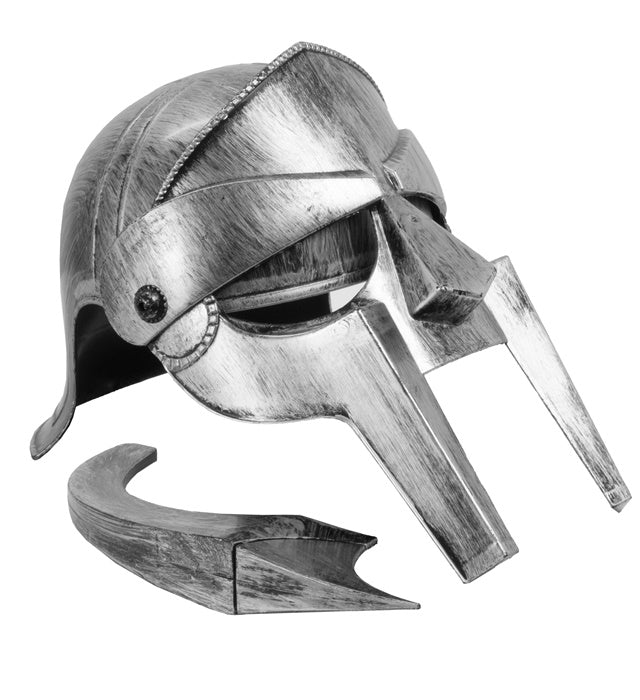 Gladiator Helmet With Visor Hard Plastic - Adult Size