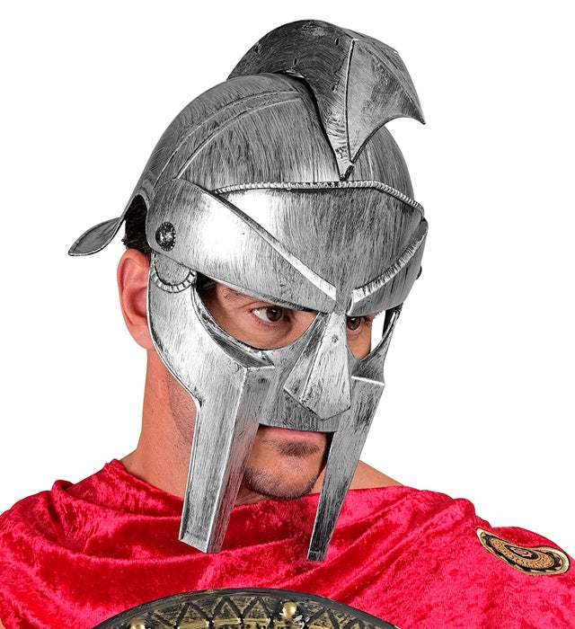 Gladiator Helmet With Visor Hard Plastic - Adult Size