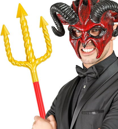 Collapsible Golden Spiral Pitchfork With Red Stick - 137 Cm   