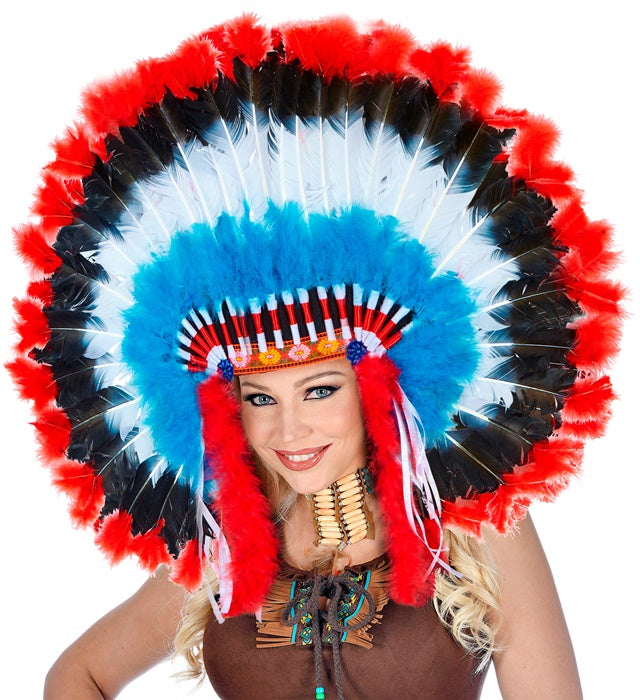 Deluxe Indian Headdress With Marabou