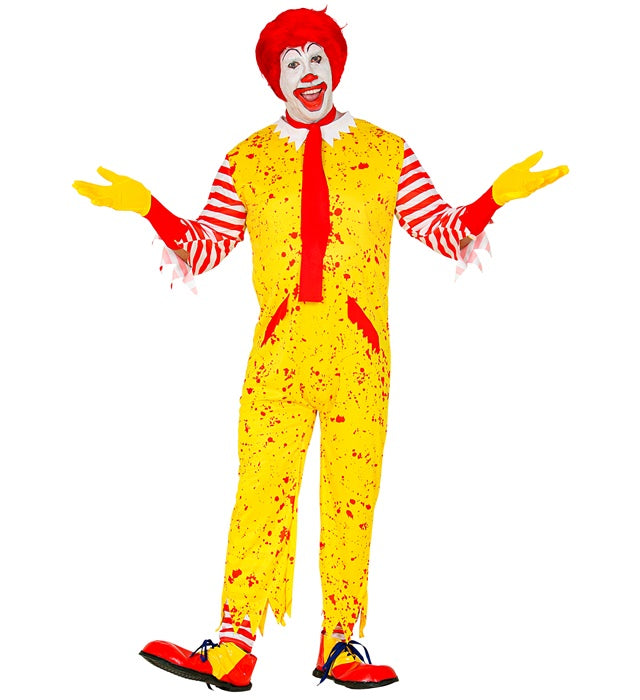 Mckiller Clown  Jumpsuit, Footless Socks, Scarf 