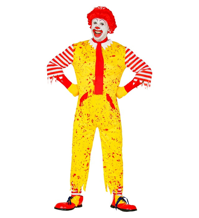 Mckiller Clown  Jumpsuit, Footless Socks, Scarf 