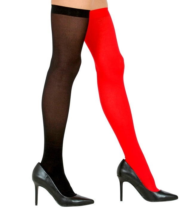 Red & Black Thigh Highs 50 Den