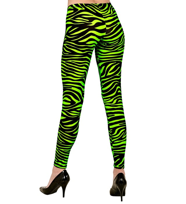 Neon Green Animalier The 80S Leggings