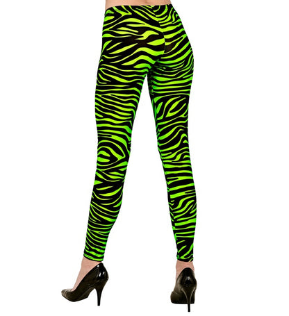 Neon Green Animalier The 80S Leggings