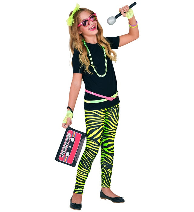 Neon Green Animalier The 80S Leggings