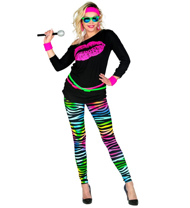 Neon Multicolor Animalier The 80S Leggings