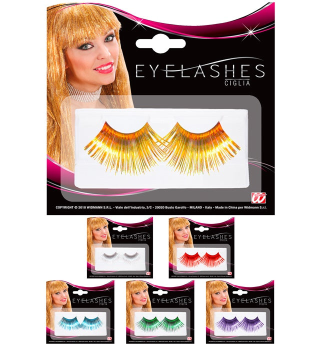 Self-Adhesive Extra Long Metalliceyelashes 6 Colors Ass.
