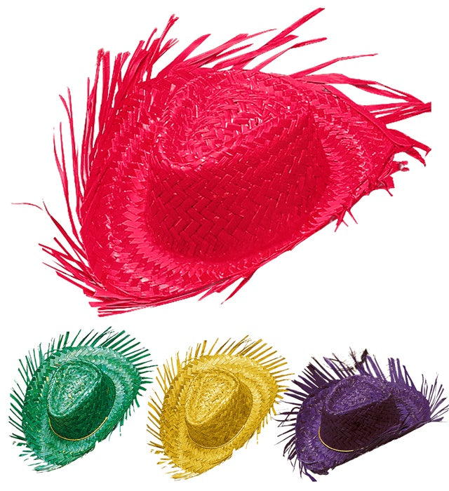 Straw Gringo Hat 4 Colors Ass.